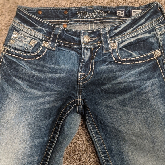 MISS ME cropped jeans/capri The Buckle sz 25 euc - Picture 4 of 7